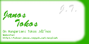 janos tokos business card
